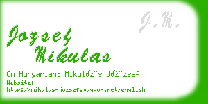 jozsef mikulas business card